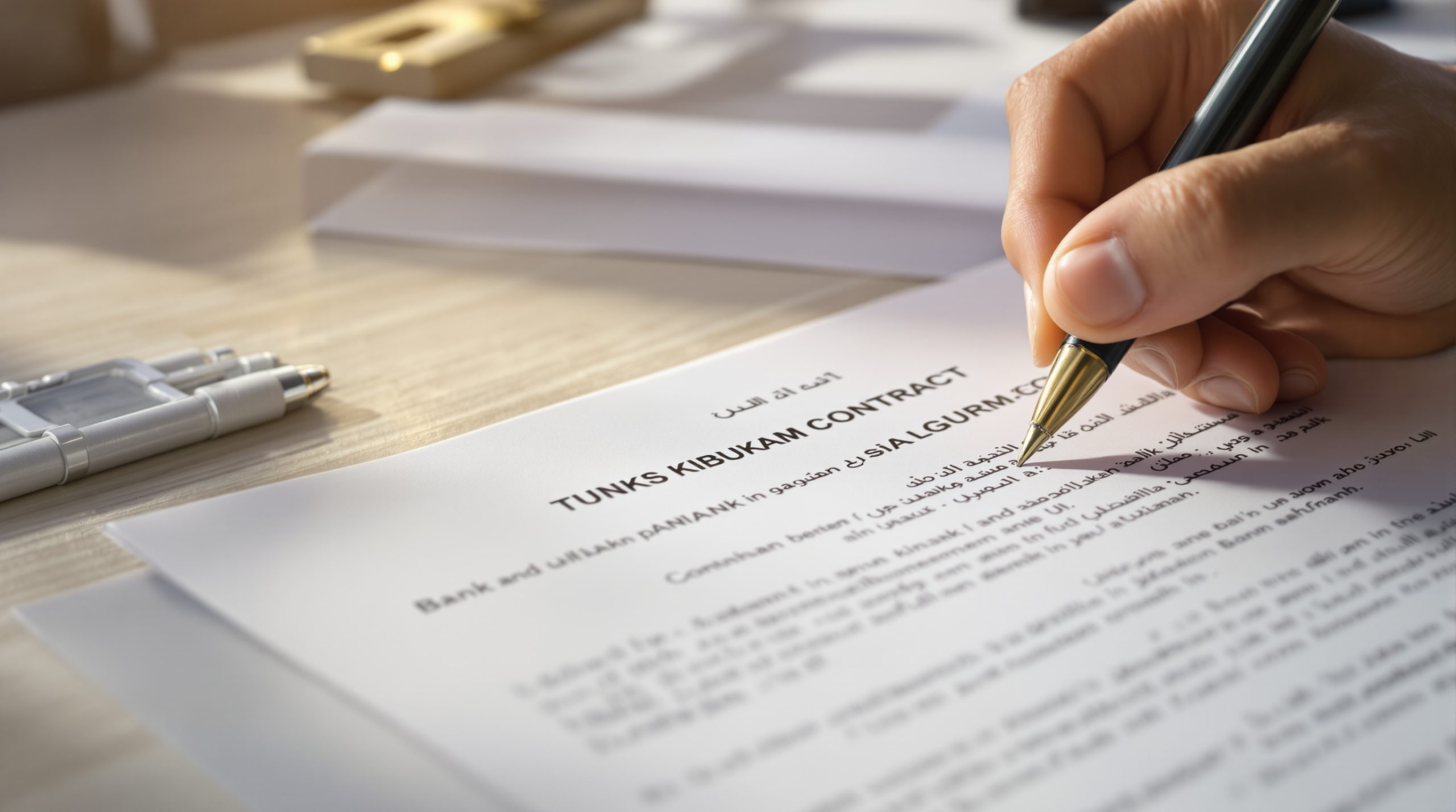 Signing of a Turkish-Arabic commercial contract